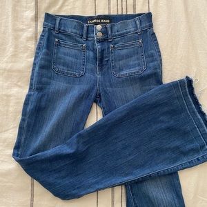 Express high rise bell bottom vintage jeans